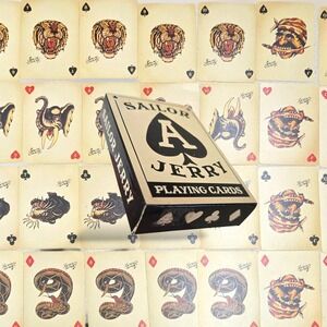 VTG Sailor Jerry Playing Cards Tattoo Flash Art Norm Collins Spice Rum Deck 2006